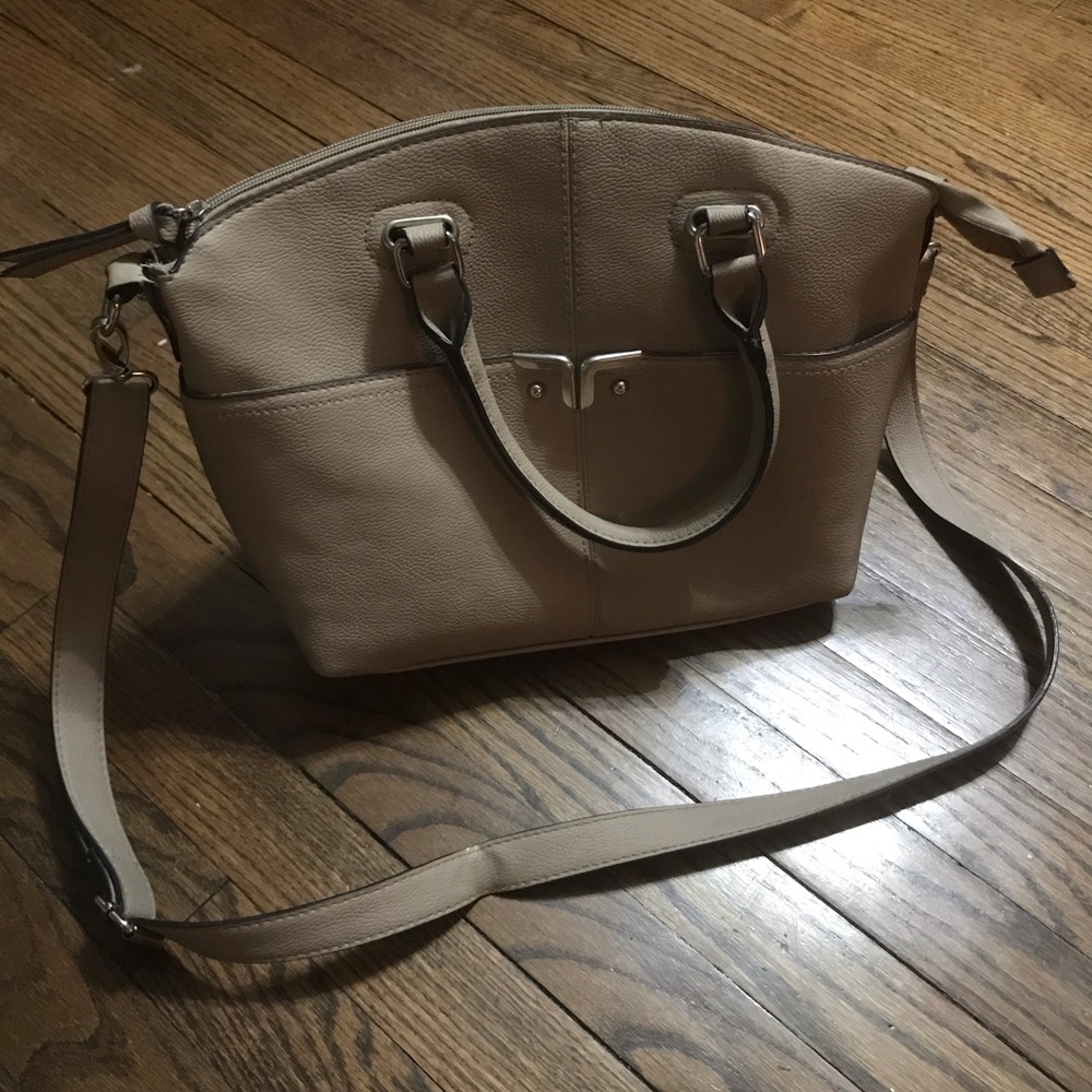 Nude satchel bag